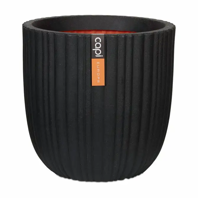 Planter ball Tube NL 43x41 black, Capi Europe, tuincentrumoutlet