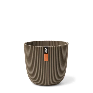 Pot bol Groove 16,5x15 warm taupe, Capi Europe, tuincentrumoutlet