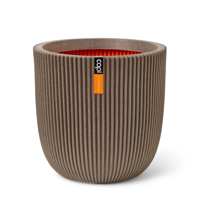 Pot bol Groove NL 43x41 warm taupe, Capi Europe, tuincentrumoutlet