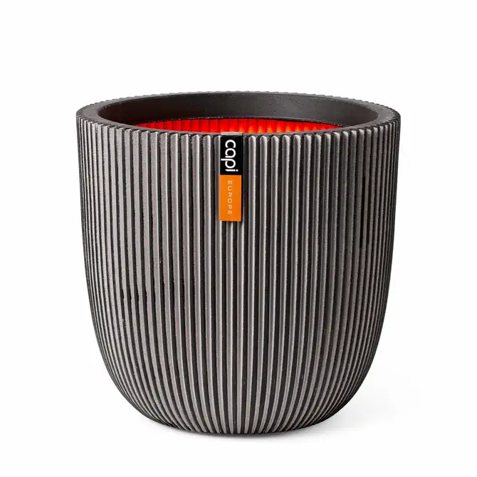 Pot Bol Groove NL 54x52 Antraciet, Capi Europe, Tuincentrum Outlet