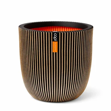 Pot Bol Groove NL 54x52 Zwart Goud, Capi Europe, Tuincentrum Outlet