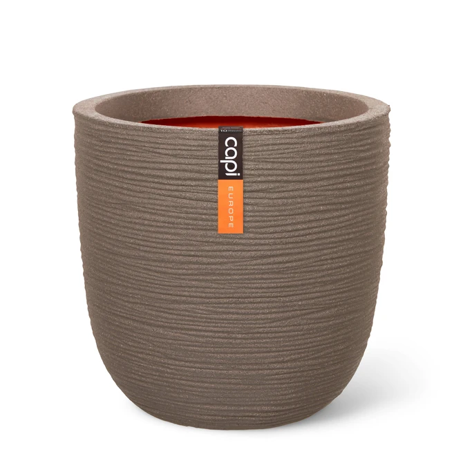 Pot bol Rib NL 35x34 warm taupe, Capi Europe, tuincentrumoutlet