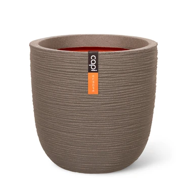 Pot bol Rib NL 54x52 warm taupe, Capi Europe, tuincentrumoutlet