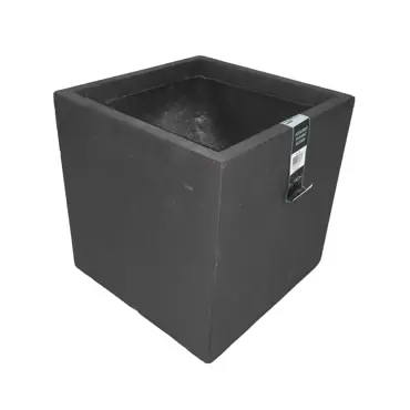 Pot kubus b30h30.5cm granite - afbeelding 1