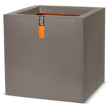 Pot vierkant Smooth NL 30x30x30 warm taupe, Capi Europe, tuincentrumoutlet