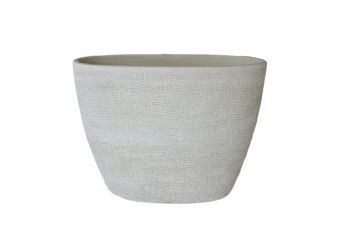 Schaal tokio ovl 33x16x26cm creme, HS Potterie, tuincentrumoutlet