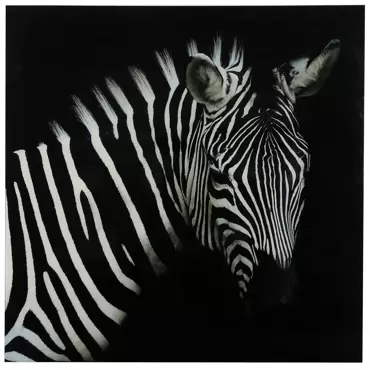 schilderij zebra vk wild life L zwartwit