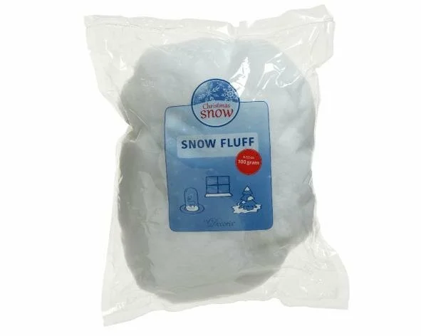 Sneeuw dons 100% polyester 100g wit, Decoris, Tuincentrum Outlet