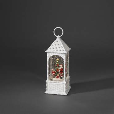 Sneeuwlantaarn kerstman 27cm wit, Konstsmide, tuincentrumoutlet