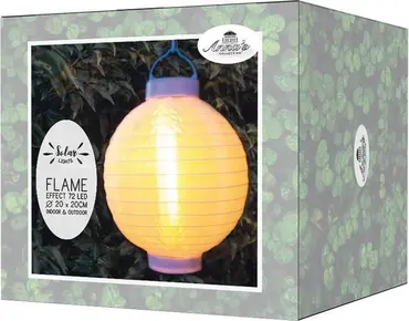 Solar Lampion Vlameffect Wit (Ø 20 cm) - Verpakking, Anna's Collection, Tuincentrum Outlet