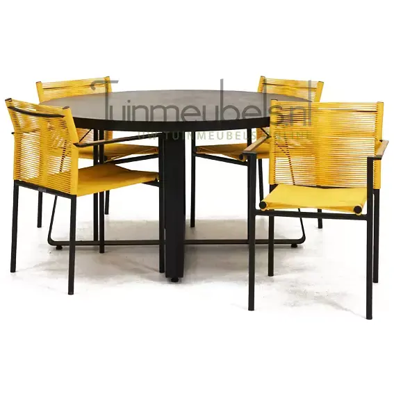 Tuinstoel Jakarta Lemon Met Braga Tafel 140 Cm Rond Tuincentrum Outlet