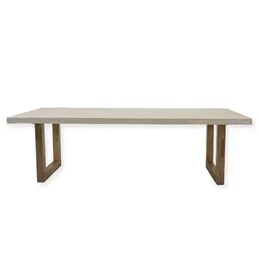 Tuintafel Veltis 250x100cm Travertin met 6x Dining Tuinstoel Bazel Bruin - Tafel, Vita, Tuincentrum Outlet