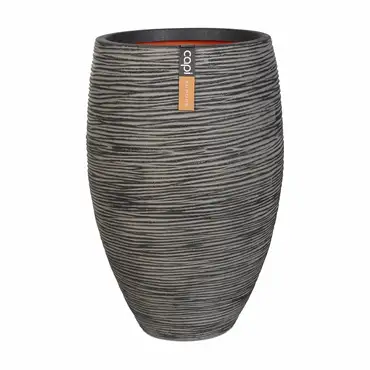 Vase elegant deluxe Rib NL 56x85 anthracite, Capi Europe, tuincentrumoutlet