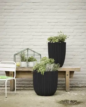 Vase elegant low Tube NL 55x73 black sfeer, Capi Europe, tuincentrumoutlet