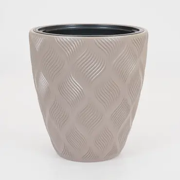 Vita bloempot Flow 40 taupe