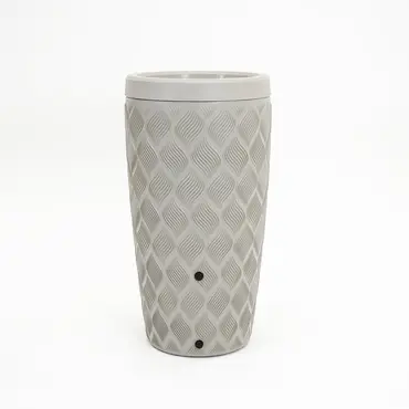 Vita Regenton Flow licht grijs 240L + Kraan met Gardena koppeling + plantenbak