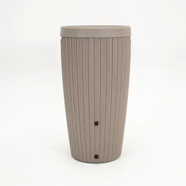 Vita Regenton Mika taupe 240L + Kraan met Gardena koppeling + Plantenbak