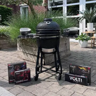 Volt! Grenade Grill 18" Zwart Keramische Kamado BBQ Medium Barbecue - afbeelding 15